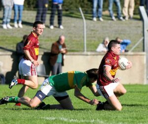 St Joseph's Graham Kelly was red-carded after an altercation on the field.