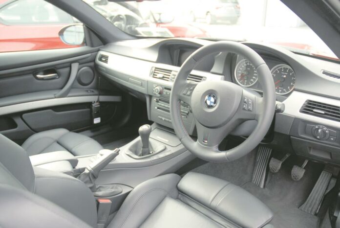 An interior view of the BMW M3.