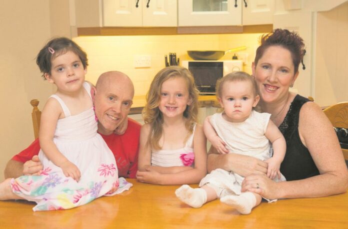 Frankie and Siobhan Lundy with their daughters Ava, Emily and Olivia.