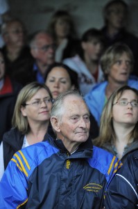 Henry Neylon, president of the Michael Cusack's Club looks on  during the Clare GAA 125 anniversary match in Carron in July 2009. Photograph by John Kelly.