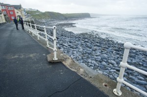 A view of some of the storm damage at Lahinch promenade. Photograph by John Kelly.