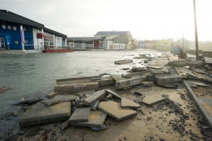 A view of some of the storm damage at Lahinch promenade. Photograph by John Kelly.