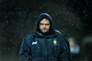 Clare manager Davy Fitzgerald heads for the dressing room after the final whistle following the loss to Tipperary in the Waterford Crystal Final at The Gaelic Grounds. Photograph by John Kelly.