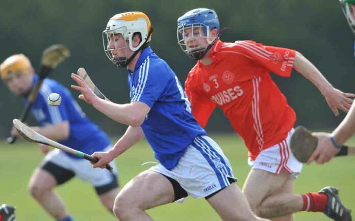 Conor Mc Grath of Cratloe in action against Ciaran Russell of Eire Og during their U-21 championship game at Newmarket On Fergus. Photograph by John Kelly.