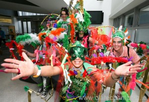 Beverly Tierney and the Zumba Crew with Ennis Street Festival at the St Patrick's Day Parade in Ennis.  Photograph by Arthur Ellis.