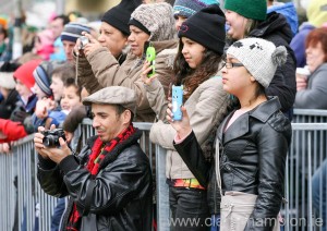 Watching the parade pass by in Gort. Photograph by Arthur Ellis