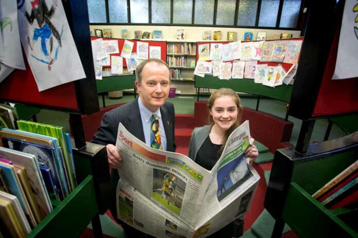 Junior category winner Aoife Daly, St Annes Killaloe with John Galvin, Clare Champion Managing Director.