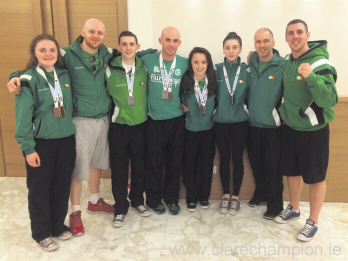 Clare members of the Irish taekwon-do team.