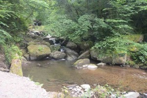 Moses' Pool in Glen Lyn Gorge at Lynmouth.