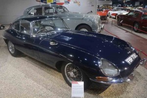 This was the nearest we came to an E-Type on this holiday. The Jaguar was on display at the Haynes Motor Museum.