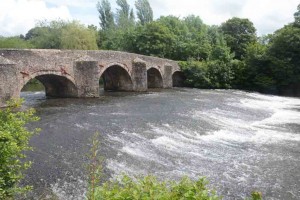 The weir at Fisherman's Cot, near Tiverton.