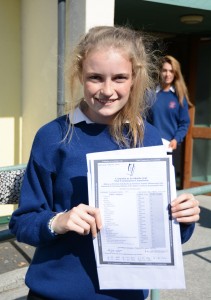 Róisín Ní Fhallúin, Ballynacally, a student in Gaelcholáiste an Chláir. Ennis