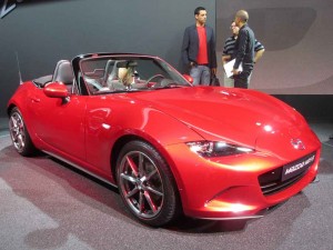 The new, lighter Mazda MX5 was one of the stars of the show.