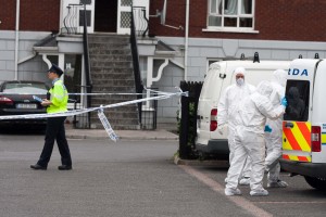 220713 The Scene at Sarsfield Mews Ennis Co Clare where a 31 year old man died in the early hours of Tuesday morning.Pic Arthur Ellis.