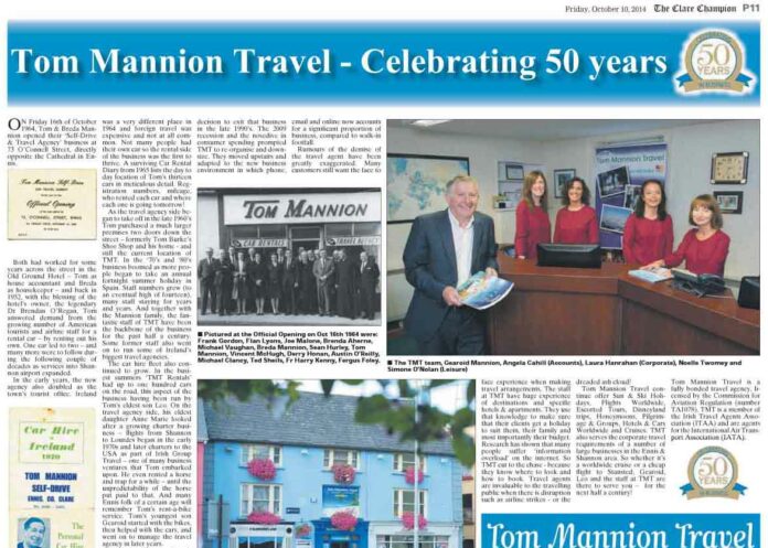 Tom Mannion Travel Feature