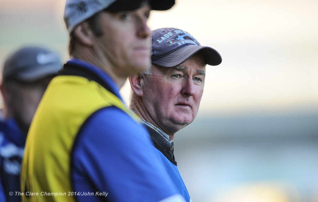 Cratloe manager Joe Mc Grath on the sideline against Kilmallock during their Munster Club final at The Gaelic Grounds. Photograph by John Kelly.