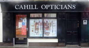 Cahill Opticians, joint second in the Frozen window competition. Photograph by John Kelly