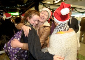 Local woman Joan Harney welcoming her sister, Romy Ryan home from New Zealand s at Shannon Airport. Photograph by John Kelly.