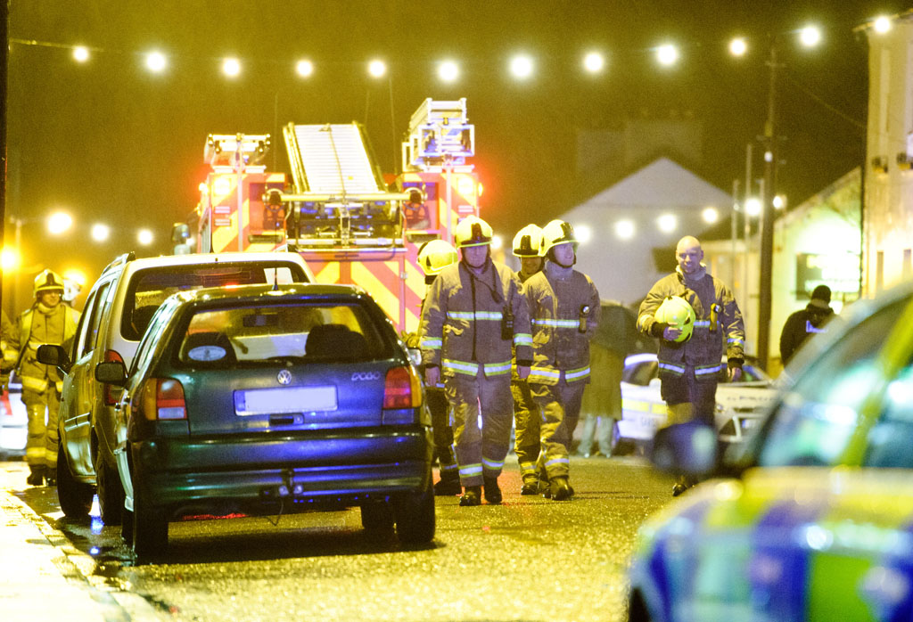 Fire personnel who were attending a fire gave medical attention to the couple. Photograph by John Kelly.