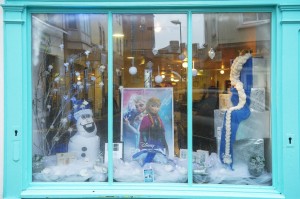 Monument Hair Salon, joint second in the Frozen window display competition. Photograph by John Kelly.