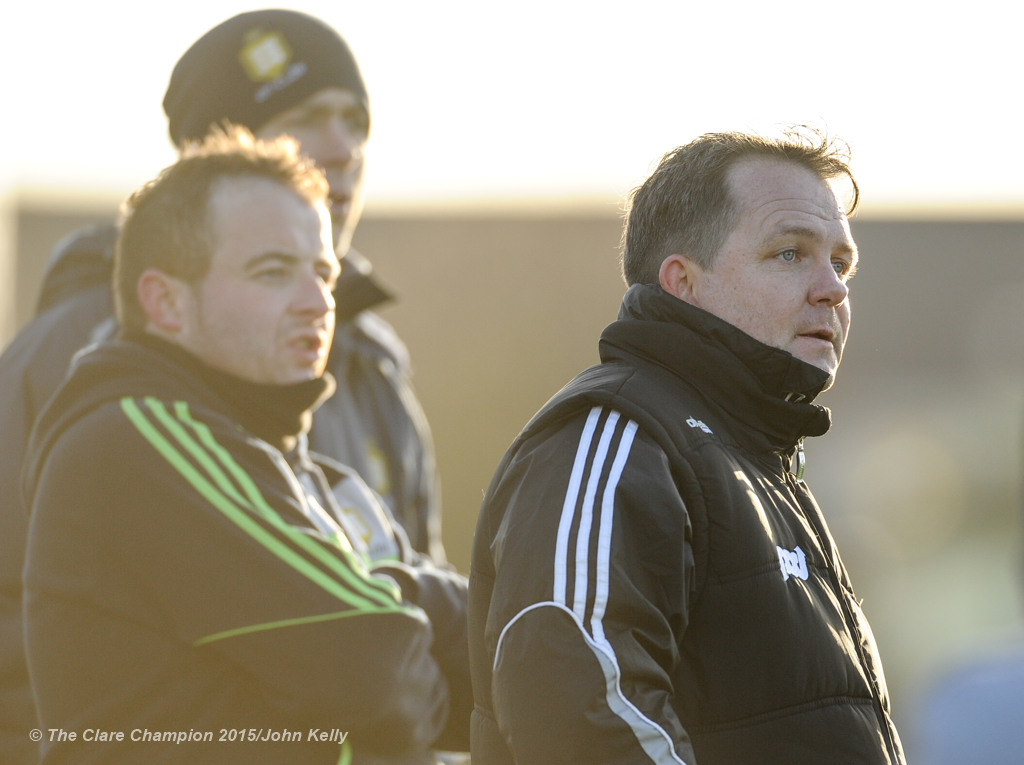 Clare manager Davy Fitzgerald on the sideline against Tipperary during their Waterford Crystal Cup game at Sixmilebridge. Photograph by John Kelly.