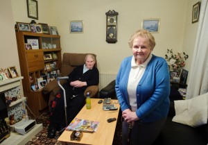 Judith and Peter O' Donoghue in their home at New Road,  Ennistymon. Photograph by John Kelly