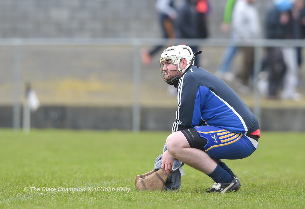 A disappointed David Kearney, goalie of Crusheen-Tubber following their U-21 semi final loss to Cratloe at Clarecastle. Photograph by John Kelly.