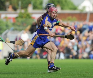 Davy O' Hallora is robbed by PJ Nolan of Wexford during their All-Ireland qualifier game at Cusack Park last year. Photograph by John Kelly.