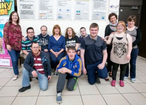 The cast and production team of Exhibition. Photograph by Arthur Ellis