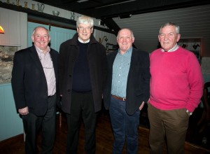  Seamus Durack, Fr Harry Bohan, Pat O’Connor and Colm Flynn at the reunion. Photograph by Arthur Ellis