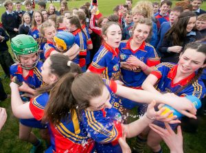 St Annes Community College Killaloe celebrate victory over Preentation De La Salle (Bagenalstown) at The Ragg. Photograph by Arthur Ellis.