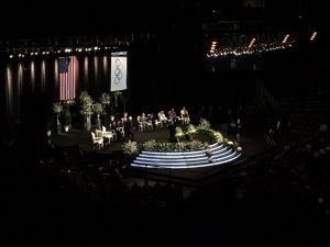 The Yum Center in Downtown Louisville, Kentucky, USA, the venue for the memorial service for the late Muhammad Ali.