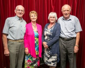 Denis and Mary Collins, Feakle, with Betty and Eamon Whelan, Woodford, during the Dancing for Pleasure  30th anniversary at the Auburn Lodge Hotel. Photograph by Arthur Ellis.