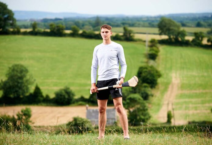 Clare's Peter Duggan on the summit of Spancilhill where he played hurling as a child with friends, cousins and neighbours. Photograph by John Kelly.