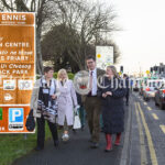 Gaelscoil Mhíchíl Cíosóg walking bus, Gaelscoil Mhíchíl Cíosóg, Ennis, at 09:33:10, 11February 2022,