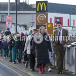 Gaelscoil Mhíchíl Cíosóg walking bus, Gaelscoil Mhíchíl Cíosóg, Ennis, at 09:33:10, 11February 2022,