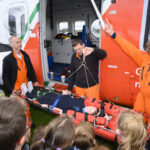 Irish Coast Guard rescue helicopter, Kilmaley National School, , at 10:27:22, 12May 2022,