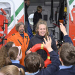 Irish Coast Guard rescue helicopter, Kilmaley National School, , at 10:32:12, 12May 2022,