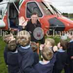 Irish Coast Guard rescue helicopter, Kilmaley National School, , at 10:07:44, 12May 2022,