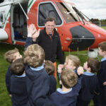 Irish Coast Guard rescue helicopter, Kilmaley National School, , at 10:07:44, 12May 2022,