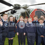 Irish Coast Guard rescue helicopter, Kilmaley National School, , at 10:09:06, 12May 2022,