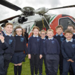 Irish Coast Guard rescue helicopter, Kilmaley National School, , at 10:09:06, 12May 2022,