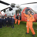 Irish Coast Guard rescue helicopter, Kilmaley National School, , at 10:15:18, 12May 2022,