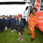 Irish Coast Guard rescue helicopter, Kilmaley National School, , at 10:22:53, 12May 2022,