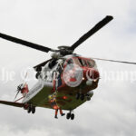 Irish Coast Guard rescue helicopter, Kilmaley National School, , at 10:59:34, 12May 2022,