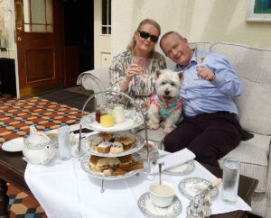 Enjoying afternoon tea at BrookLodge.