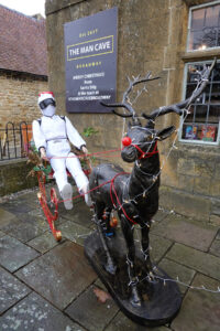 Even the Stig got into the Christmas spirit in Broadway.