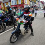 Bikers at the St Patrick’s Day parade in Lisdoonvarna. Photograph by John Kelly