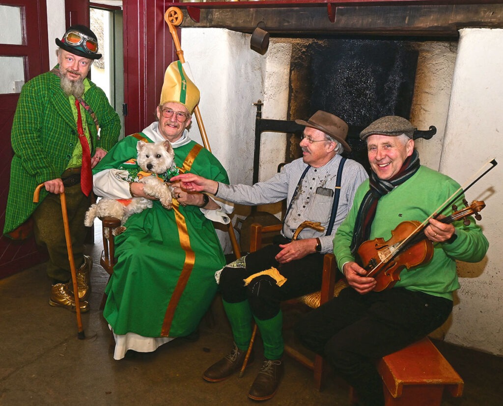 Serenaded by all my friends in Bunratty Folk Park.