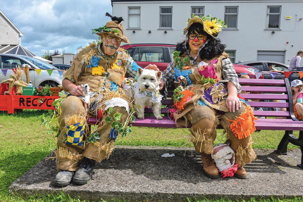 The real scarecrows were very friendly.